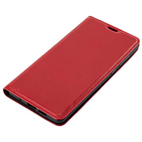 Custodia Compatibile Con Xiaomi Mi Mix 2s In Rosso Mela - Coperchio Protettiva Con Chiusura Magnetica, Funzione Stand E Tasca Per Le Carte - Foto 2