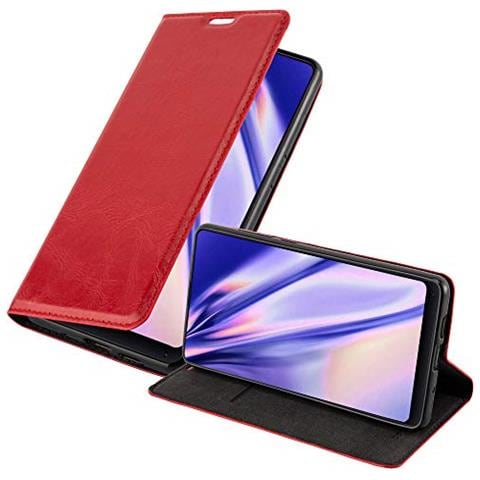 Custodia Compatibile Con Xiaomi Mi Mix 2s In Rosso Mela - Coperchio Protettiva Con Chiusura Magnetica, Funzione Stand E Tasca Per Le Carte - Foto 1