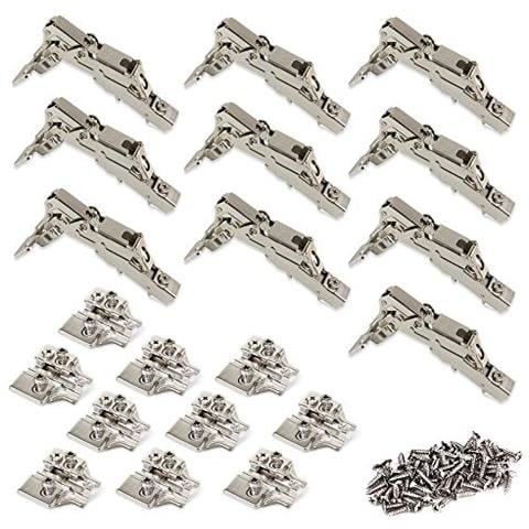 1013007 Kit Cerniera Collo Dritto Con Scodellino Ø35mm 165chiusura Soft E Basetta Euro Con Regolazione Eccentrica, Set Di 10 - Foto 1