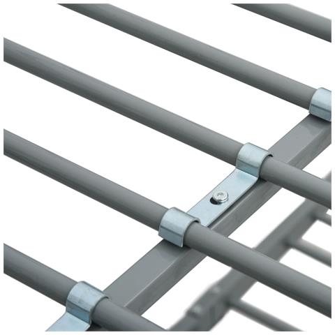 Letto A Castello Grigio In Metallo 140x200 Cm / 90x200 Cm - Foto 2