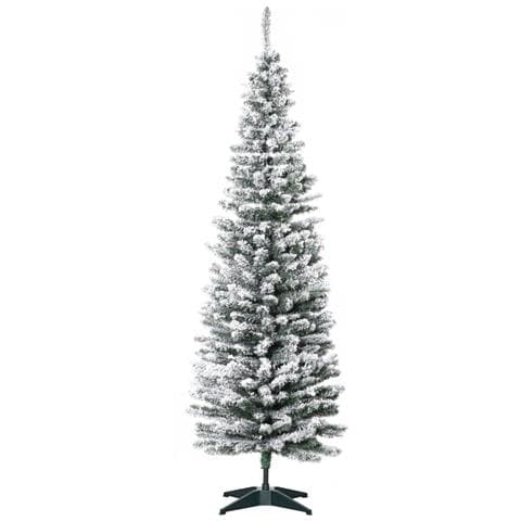Albero di Natale artificiale con supporto, 1,5 m, 150 cm, bianco