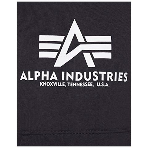 Alpha Industries Basic Hoody Felpa Con Cappuccio, Marina, M Uomo - Foto 5