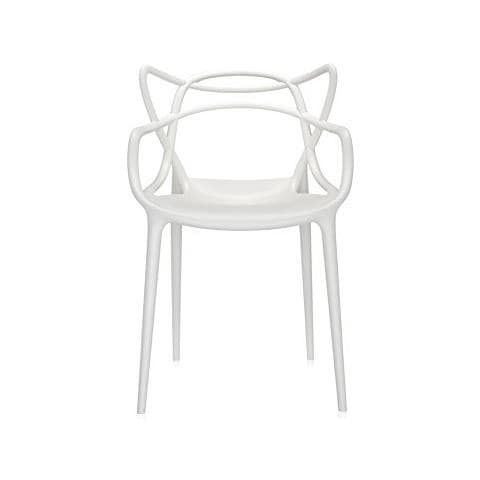 Sedia Polipropilene Modificato Colorato In Massa E Trattamento Effetto Soft Touch Set Da 2 Bianco 53.5 X 83 X 55 Cm - Foto 1