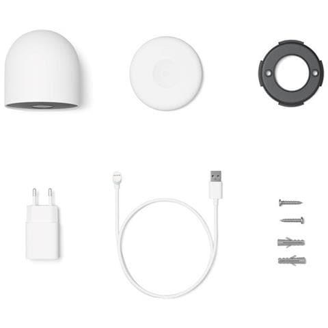 Nest Cam Videocamera Wireless per Interni / Esterni a Batteria Sensore 2 Mpx Altoparlante e Microfono Colore Neve - Foto 8