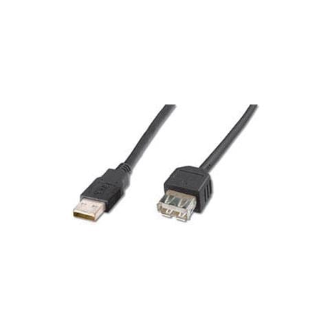 ASSMANN Electronic 2m USB 2.0, USB A, USB A, Maschio / femmina, Dritto, Dritto, Nero - Foto 1