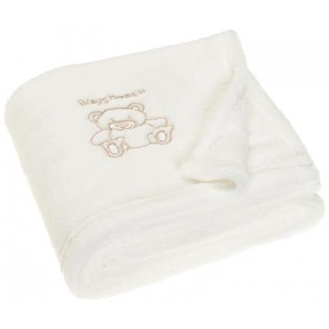 Coperta BabyCalin Ecru 100x150cm - Flanella Di Poliestere Per Bambini | Certificata Oeko-Tex