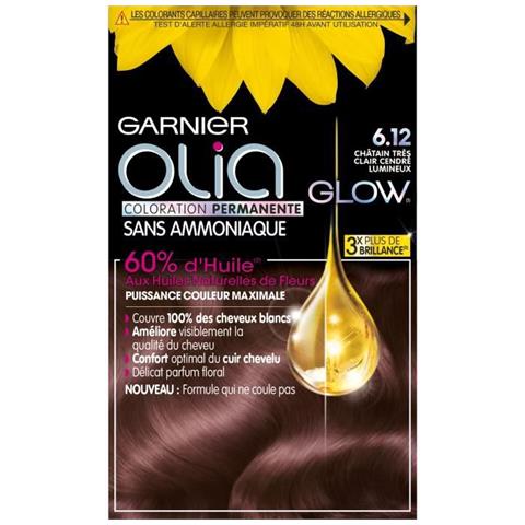 Olia Tinta Permanente Per Capelli Senza Ammoniaca - 6.12 Frassino Luminoso Castano Chiarissimo - Foto 1