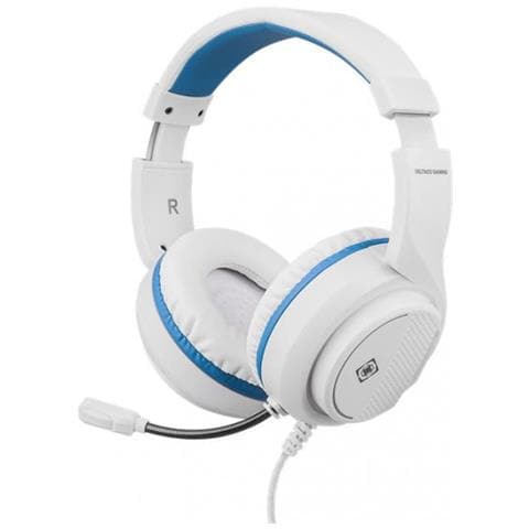 Deltaco Gam-127-w Cuffia E Auricolare Cablato Casco Giocare Blu, Bianco (Headset For Playstation 5 - Whit - Foto 1