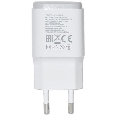 Charger Mcs-04er /er3/ed 1.8a, Without Cable, White, Bulk (mcs-04er /er3/ed) - Foto 1