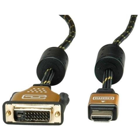 11.04.5890 Cavo E Adattatore Video 1 M Hdmi Dvi Nero, Oro - Foto 2