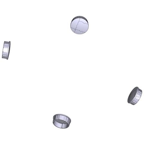 Tappi Bracci Cromati Ø30 4pz Ricambio Came 119rit106 - Foto 1