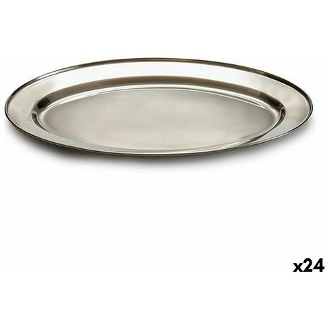 Vassoio Argentato Acciaio Inossidabile 30 X 2 X 20 Cm (24 Unità) - Foto 1