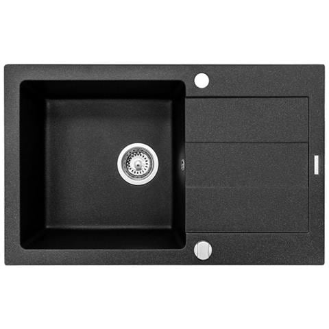 Lavello A Una Vasca Pyramis 78x50 1b 1d 070052701 Czarny Nero - Foto 1