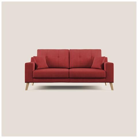 Danish Divano moderno in tessuto morbido impermeabile T02 186 cm rosso - Foto 3