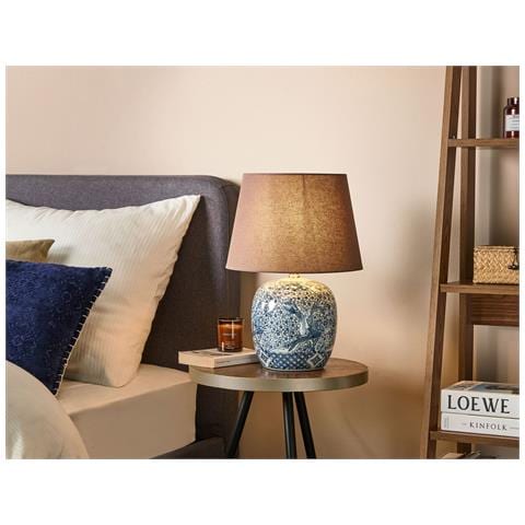 Lampada Da Tavolo Neira Porcellana Marrone - Foto 1