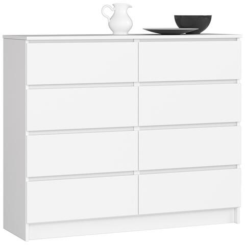 Cassettiera K120, 8 cassetti, 120x40x99 cm, Colore Bianco - Foto 1