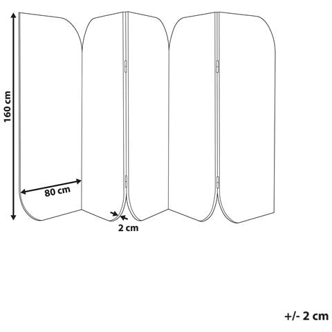 Pannello Acustico Divisorio 5 Ante Grigio E Beige 140 X 400 Cm Shady - Foto 7
