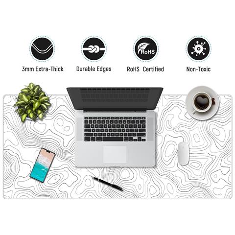 Sfondo Del Desktop Con Tappetino Per Mouse Grande White S - Foto 2