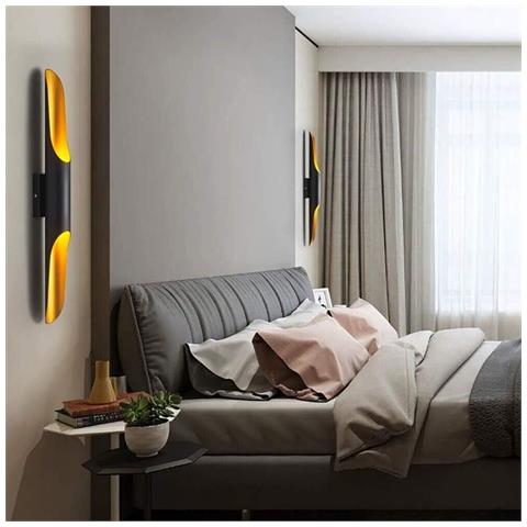 Applique Da Parete Lampada Stile Moderno 2 Attacco Per Lampadina G9 Nero - Foto 1