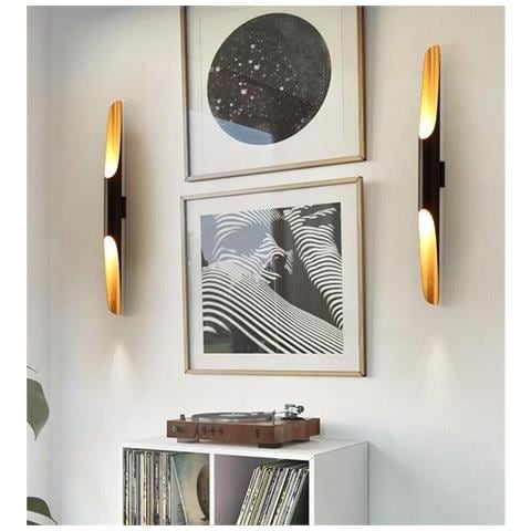 Applique Da Parete Lampada Stile Moderno 2 Attacco Per Lampadina G9 Nero - Foto 2