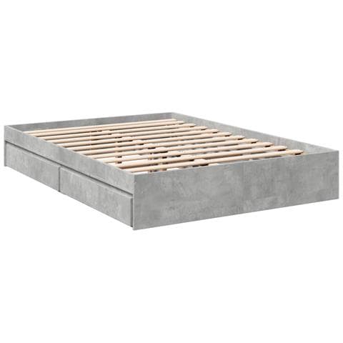 Giroletto Cassetti Grigio Cemento 135x190 Cm Legno Multistrato - Foto 3