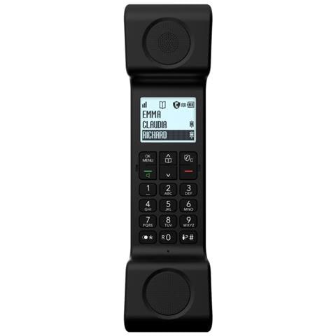Epure Iconic Noir - Telefono Fisso Design Moderno con Display Digitale, Tasti Retroilluminati e Vivavoce - Nero - Foto 5