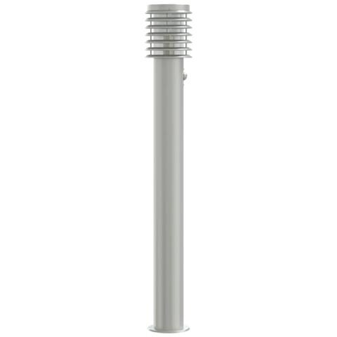 Lampada da Terra per Esterni Sensore Argento 3 pz 110cm Acciaio - Foto 7