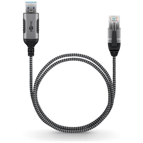 74394 adattatore per inversione del genere dei cavi USB 3.0 type A RJ45 Nero, Argento - Foto 11