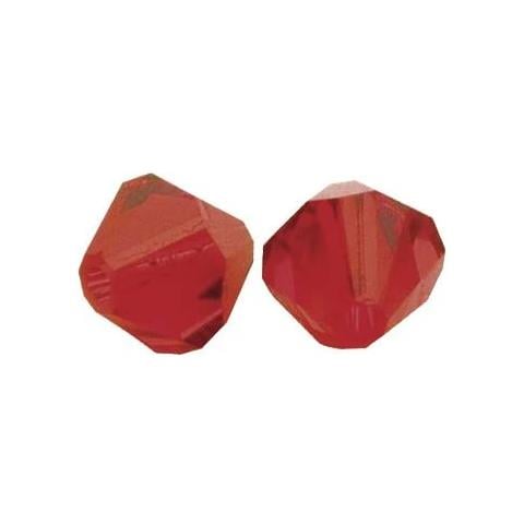 25 Pezzi - Perle Di Cristallo ""swarovski"" Forma Rombo Ø4mm - Colore Rosso Pastello - Foto 1