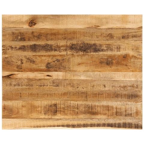 Piano Tavolo 100x80x3,8 Bordi Vivi Legno Massello Mango Grezzo - Foto 1