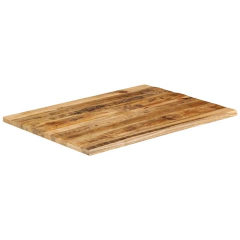 Piano Tavolo 100x80x3,8 Bordi Vivi Legno Massello Mango Grezzo - Foto 2
