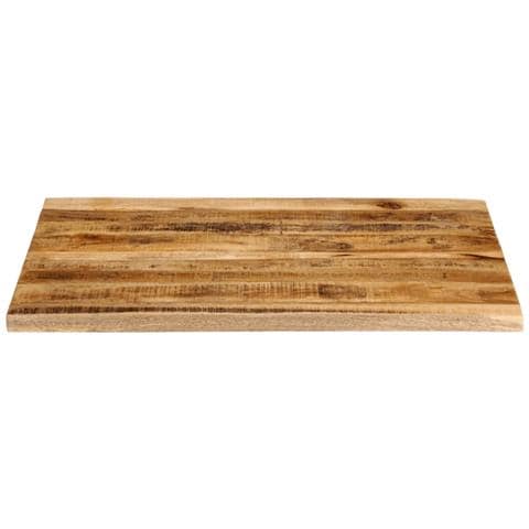 Piano Tavolo 100x80x3,8 Bordi Vivi Legno Massello Mango Grezzo - Foto 3
