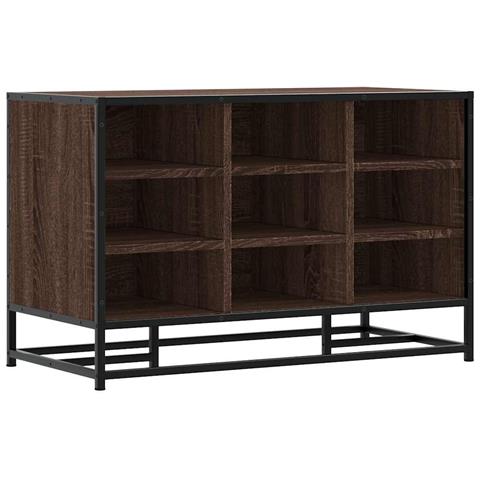 Scarpiera Rovere Marrone 84x40x53,5 Cm Truciolato E Metallo - Foto 2