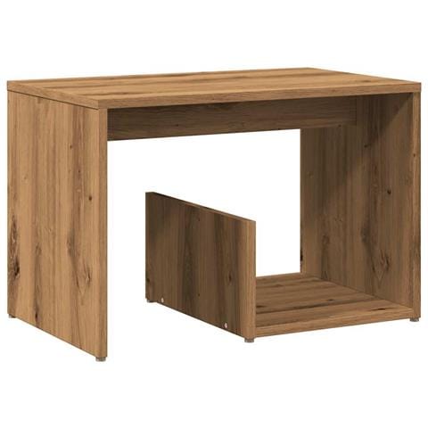 Tavolino Rovere Artigianale 59x36x38 Cm In Legno Multistrato - Foto 2