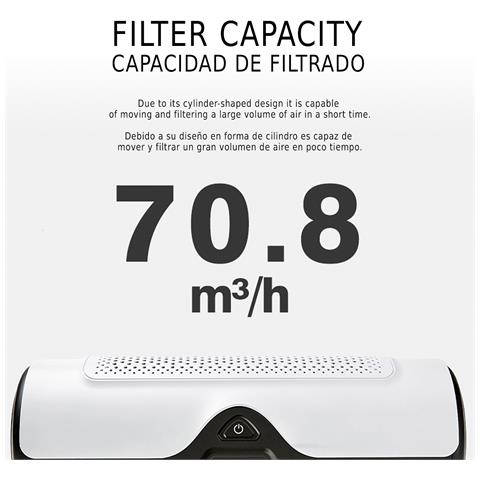 Purificatore D'aria Per Auto Con Filtrazione Hepa Per Poggiatesta. 38x12x14cm. Colore Nero - Foto 2