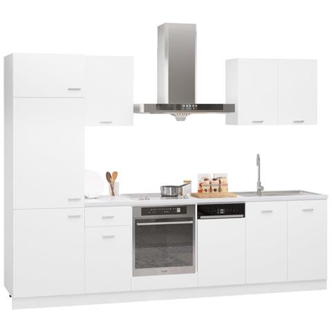 Lusso Casadino -  Set Armadi Da Cucina 7 Pz Lyon Bianco In Truciolato - Foto 1