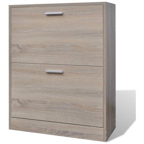 Lusso Casadino -  Scarpiera In Legno Effetto Rovere Con 2 Scomparti - Foto 1