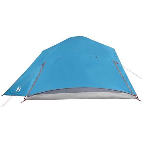 Tenda da Campeggio a Cupola per 4 Persone Blu Impermeabile - Foto 8