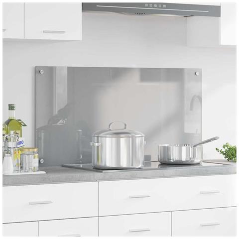 Schienale Cucina Grigio Chiaro 100x50x0,6 cm in Vetro Temperato - Foto 2