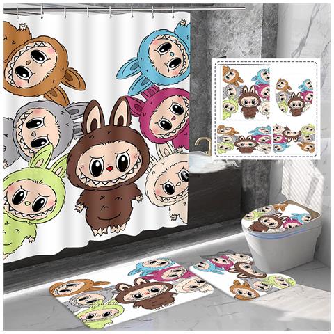 Set Di Tende Da Doccia Coniglietto Colorato - Decorazioni Per Bagno Da 4 Pezzi - Foto 1