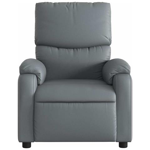 Poltrona Massaggiante Elettrica Reclinabile Grigio Similpelle - Foto 9