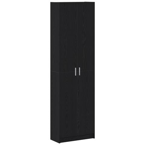 guardaroba rovere nero 55x25x189 cm legno ingegnerizzato - Foto 1