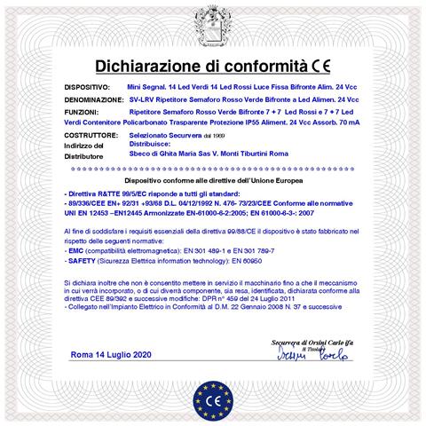 Segnalatore Via Libera Bifronte Luce Verde 14 Led Luce Rossa 14 Led Aliment. 24 Vcc Montaggio A Palo O Parete Ripetito - Foto 3