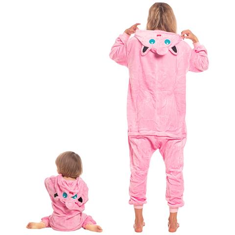 Pigiama Per Bambini Costume Kigurumi Onesie Jigglypuff Pokemon Rosa 105-115 - Foto 6
