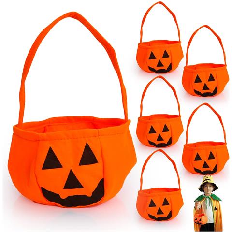 Set Di 6 Sacchetti Di Caramelle Di Halloween Con Motivo A Zucca - Foto 1