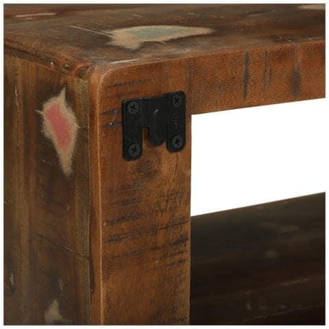 Mobile TV multicolore 80x30x25 cm in legno massello recuperato - Foto 9