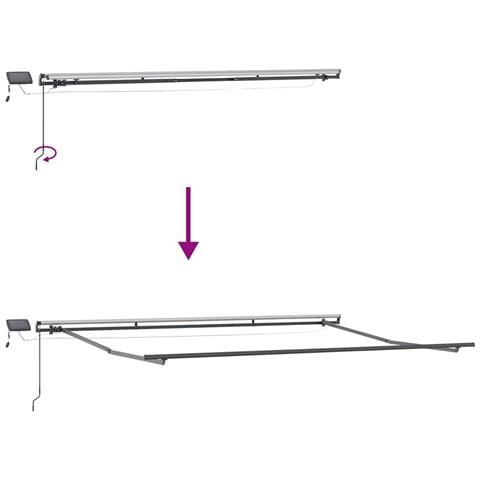 Tenda da Sole con Antracite 4.5 x 2.5 m Metallo - Foto 9
