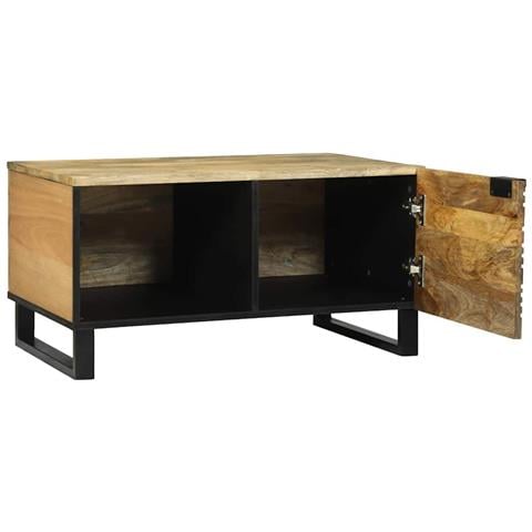 Tavolino da salotto Marrone e Nero 80 x 50 x 40 cm - Foto 2