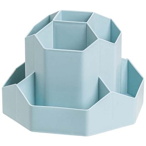 Portapenne In Plastica Non Rotante Di Grande Capacità Per Ufficio E Scrivania Studenti Blue - Foto 1