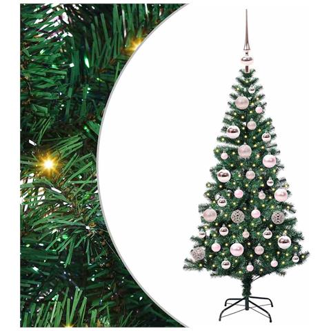 Albero di Natale artificiale con luci integrate Verde 120 cm - Foto 1